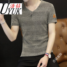 UYUK 短袖 男士T恤 深卡其布色 XL，L，M