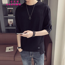 古萊登（GODLIKE） 長袖 男士T恤 4107五分袖黑色 XL，L，M，XXL