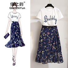 倩之韻（qianzhiyun） 純色，碎花 不對(duì)稱，印花 連衣裙