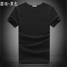 富貴鳥 短袖 男士T恤 圓領-純黑色 