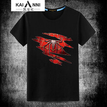 凱安尼（KAIANNI） 短袖 男士T恤 蜘蛛俠logo黑色 S