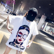 夠秀（GOSHERY） 印花，貼布 短袖 T恤 女 圓領