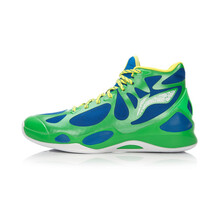 李寧（LI-NING）籃球鞋熒光草綠/晶藍(lán)色ABPL011-3  42