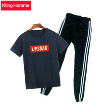 KtingHomme 短袖 男士T恤 UP短袖藍加2桿九分褲 S，XL，L，XXL，M