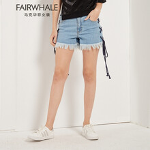 馬克華菲（FAIRWHALE） 中腰 工裝褲 女 熱褲 牛仔褲