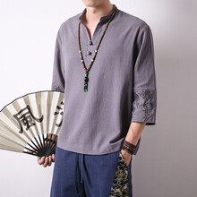 閃爆（SHANBAO） 七分袖 男士T恤 灰色 XL，L，M，XXXL，XXL