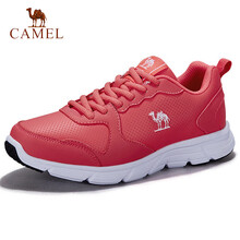 駱駝（CAMEL）跑步鞋西瓜紅革面  女款A(yù)73318615 