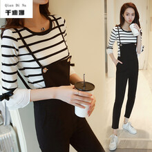 千迪娜（Qiandina）  直筒褲 女 長褲 休閑褲