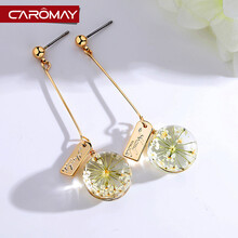 CAROMAY耳環(huán)電鍍18K彩金