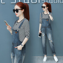 修身條紋九分褲，微胖妹子的福音