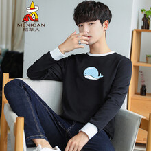 稻草人（MEXICAN） 長袖 男士T恤 黑色 XL，L，XXL，M，XXXL