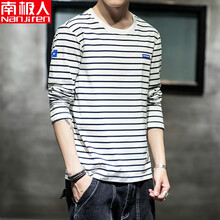 南極人 長袖 男士T恤 白色 XL，L，XXXL，XXL，M