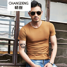 暢登（CHANGDENG） 短袖 男士T恤 棕色 