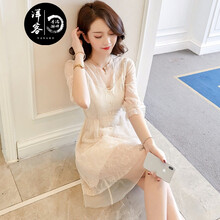 洋客（YANGKE） 純色  連衣裙