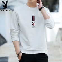 花花公子（PLAYBOY） 長袖 男士T恤 H305白色 XL，L，XXL，M