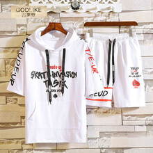 古萊登（GODLIKE） 短袖 男士T恤 B1180白色套裝 S，XL，L，XXL，XXXL，M