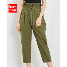 IEF 高腰 哈倫褲 女 九分褲 休閑褲
