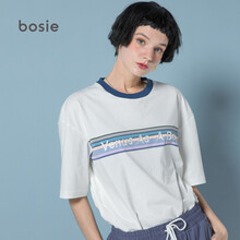 bosie 立體裝飾 短袖 T恤 女 圓領