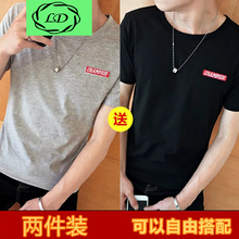 凌登（LingDeng） 短袖 男士T恤 刺繡灰送刺繡黑 