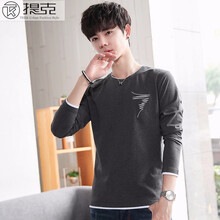 提克 長(cháng)袖 男士T恤 TK-【不加絨】深灰色 