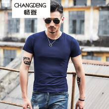 暢登（CHANGDENG） 短袖 男士T恤 深藍(lán)色 