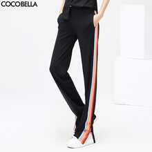 COCOBELLA 自然腰 直筒褲 女 長褲 休閑褲