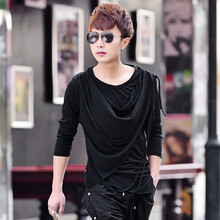 潮嘻嘻（Chaoxixi） 長袖 男士T恤 黑色（2016） XL，L，M，XXL