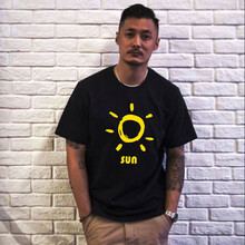 窈蕊黛 短袖 男士T恤 黑色 陽(yáng)光 