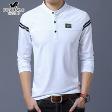 富貴鳥(niǎo)（FUGUINIAO） 長(zhǎng)袖 男士T恤 5118白色 XL，L，XXL，加大，XXXL，M