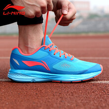 李寧（LI-NING）跑步鞋熒光耀紅/李寧藍(lán)/藍(lán) 42