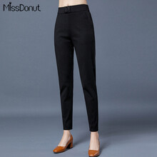 MissDonut 松緊腰 哈倫褲 女 長褲 休閑褲