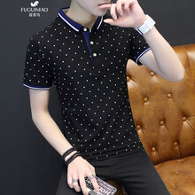 富貴鳥（FUGUINIAO） 短袖 男士T恤 802黑色 XL，L，M，XXL，XXXL