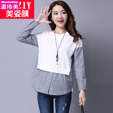 溫格美 拼接，蕾絲拼接 短袖 T恤 女 圓領(lǐng)