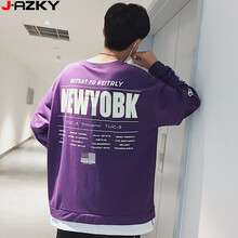Jazky 長(zhǎng)袖 男士T恤 W565紫色 XL，L，XXL，XXXL，M，加大