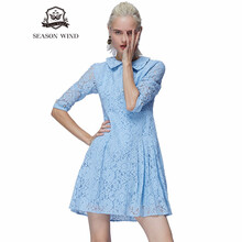 季候風(fēng)（SEASONWIND） 純色 紐扣 連衣裙