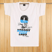 K L B ZHE 短袖 男士T恤 白色 XL，L，XXL，加大，M