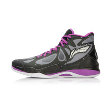 李寧（LI-NING）籃球鞋黑/凝雪灰/熒光梅紫-6 42