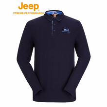 Jeep（吉普） 長(zhǎng)袖 男士T恤  藏青色 