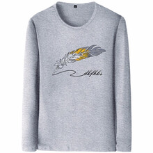 知鷗（ZHIOU） 長(cháng)袖 男士T恤 灰色 