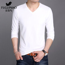 富貴鳥(niǎo)（FUGUINIAO） 長(zhǎng)袖 男士T恤 白色   