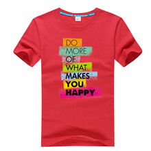 玖禾悠萊 短袖 男士T恤 HAPPY 紅色 S，XL，L，XXL，加大，XXXL，M