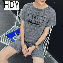 鴻德源（HongDeYuan） 短袖 男士T恤 DREAM黑色短褲TZ01 