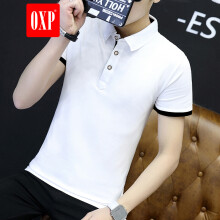 OXP 短袖 男士T恤 白色（黑袖） 