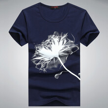 K L B ZHE 短袖 男士T恤 藏青色 XL，L，XXL，XXXL，加大，M
