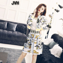 JVH 大花 褶皺，印花 連衣裙