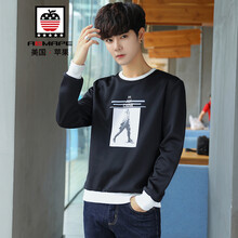 AEMAPE 長袖 男士T恤 黑色 XL，L，M，XXL，XXXL，加大