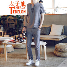 太子龍（TEDELON） 短袖 男士T恤 灰色 M