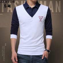 志越（ZERYOR） 長袖 男士T恤 白色 不加絨 XL，L，XXXL，M，XXL