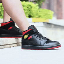 耐克（NIKE）籃球鞋AJ1 last shot黑紅554724-076 