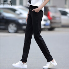 千瑩 自然腰 直筒褲 女 長(zhǎng)褲 休閑褲